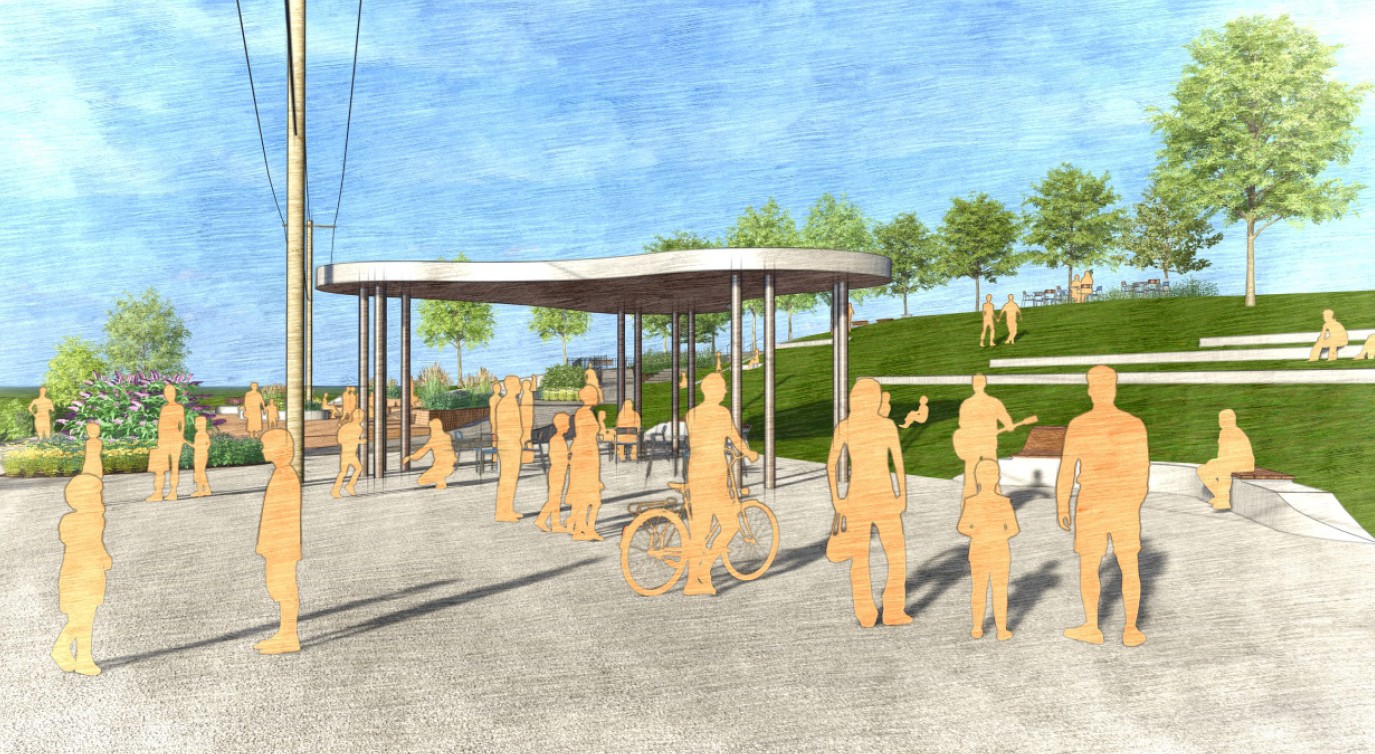 Sam Cancilla Park - Concept 1 - Bay Common (perspective B)