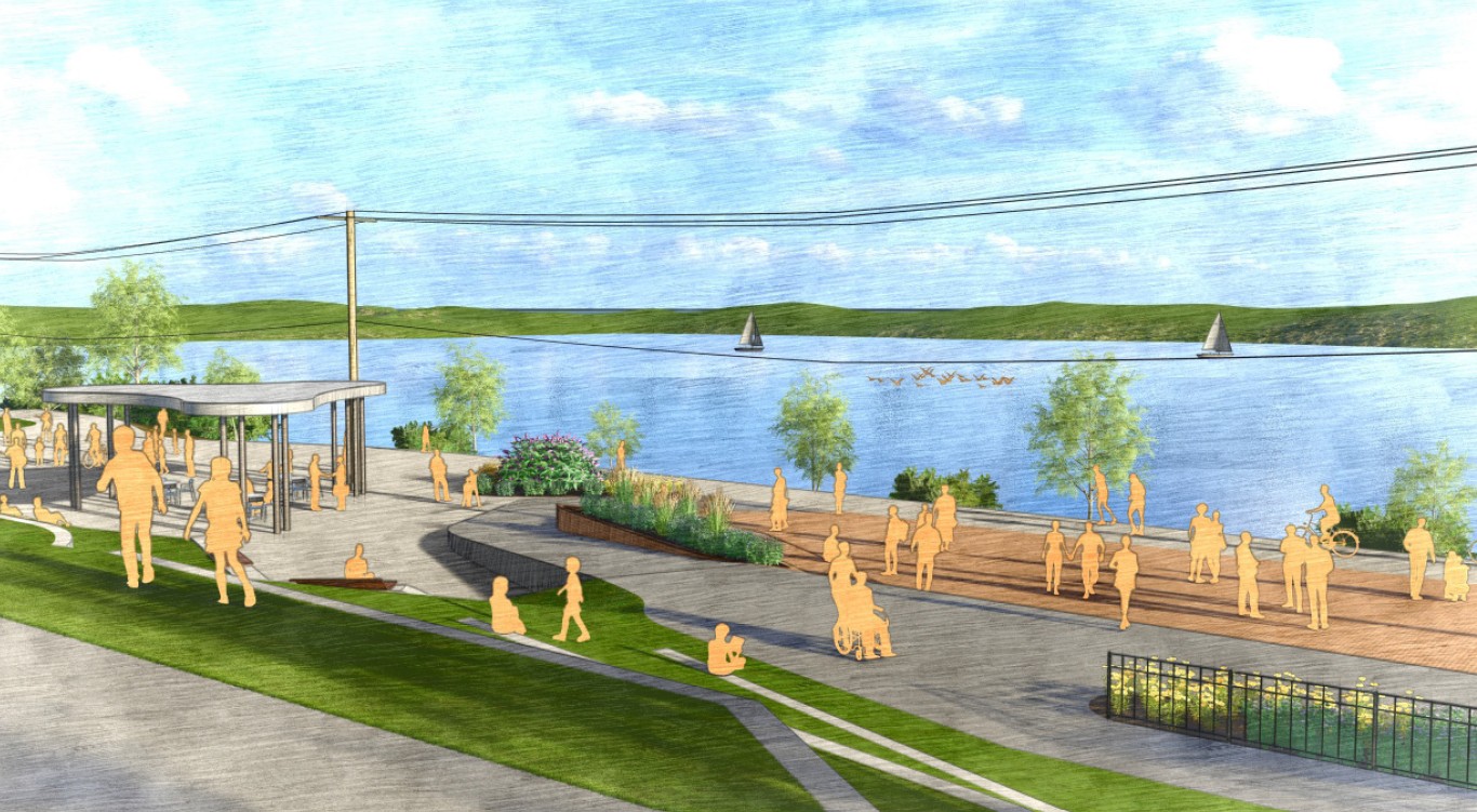 Sam Cancilla Park - Concept 1 - Bay Common (perspective A)